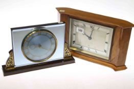 Elliott mantel clock and Deco mantel clock
