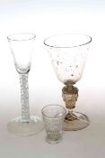 A Continental cordial glass, late 18th Century,
