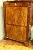 19th Century mahogany secretaire abbatant having a long drawer above a fall front with well fitted