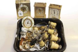 Box with opera glasses and watches,