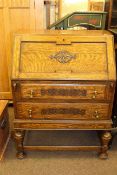 1920's/30's oak two drawer bureau and two nests of tables (3)