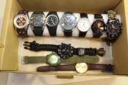 Ten wristwatches