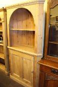 Pine open topped corner cabinet