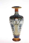 Royal Doulton Stoneware vase in Art Nouveau style, drilled, 25.