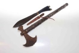 Battle axe and two daggers (3)