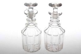 Pair early 19th Century decanters and stoppers