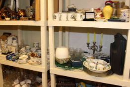 Royal Doulton Tapestry tableware, glassware including paperweights, Royal Worcester table ware,