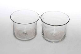 A pair of glass beakers, third quarter 18th Century,