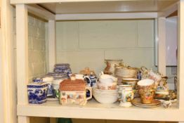 Ringtons caddies, Doulton Series Ware jug, Colclough teaware, novelty teapots,
