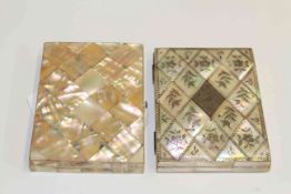 Two Victorian mother-of-pearl and abalone cases,