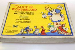 Vintage Alice in Wonderland washable nursery decorations