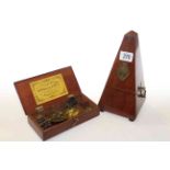 Paquet metronome and W & T Avery scales with troy weights (2)