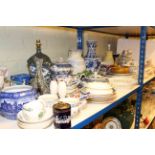 Booth's Real Old Willow dinnerware, vases, lamps, plates,