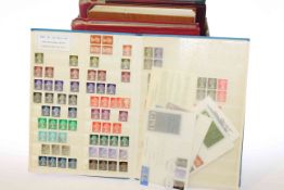 Large collection of mint and used GB stamps in six albums