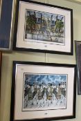 John Ormsby, Over the Rainbow and Snow Tops, pair limited edition prints,