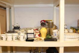 Moorcroft lustre ware, Babycham glasses, Noritake and other teaware, dinnerware,