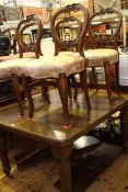 Set of four Victorian mahogany balloon back parlour chairs