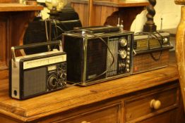 Three vintage radios, Grundig,