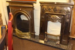 Two period style polished cast fireplaces and hearths