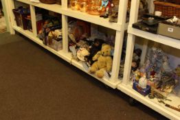 Collection of toys, dolls, soft toys, figurines, ornaments,
