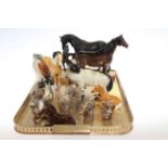 Beswick and Doulton horses, Beswick kestrel decanter ,