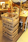 Sack barrow and four vegetable/fruit crates