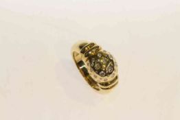 18 carat gold and diamond cocktail ring, total diamond weight approximately 0.
