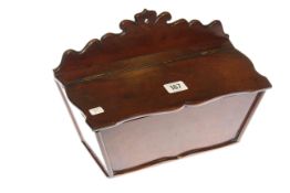 19th Century mahogany candle box