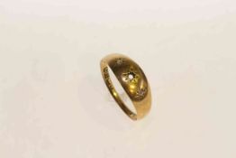18 carat gold and diamond ring (lacking a stone)