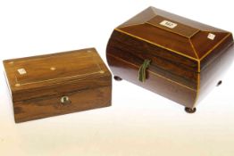 Two 19th Century rosewood boxes