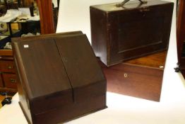 Victorian mahogany writing box,
