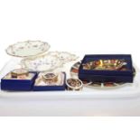 Royal Crown Derby including three Royal Antoinette dishes, three pill boxes,