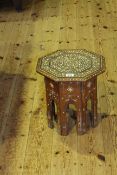 Small octagonal Indian hardwood plant stand