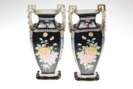 Pair of Noritake two-handled vases, 32.