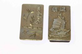 Two Singapore 925 sterling silver money clips