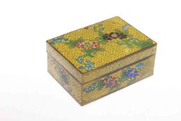Cloisonne lidded box with floral design