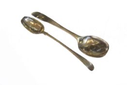 Irish Provincial silver feather-edge spoon, Carden Terry of Cork,