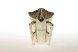 Irish silver vase in the form of a mether, maker S.H.W.