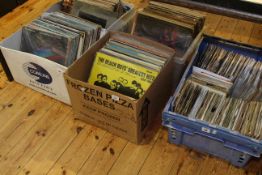Five boxes of LP and single records