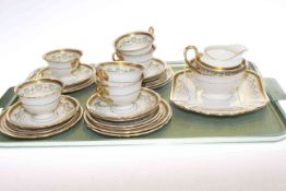 Twenty seven piece Shelley Gainsborough shape tea set, pattern no.