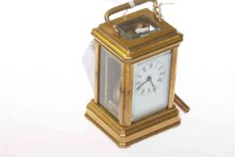 Miniature brass cased carriage clock, 7.