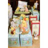 Collection of twelve Royal Doulton Winnie-the-Pooh pieces and two Bunnykins,