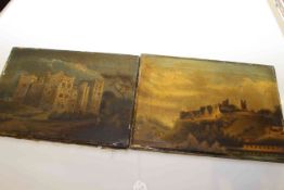 Two 19th Century unframed oils, including Richmond Castle,