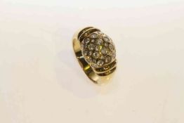 18 carat gold and diamond cocktail ring, total diamond weight 0.