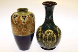 Two Doulton Lambeth Stoneware vases