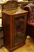 Victorian walnut glazed door music cabinet