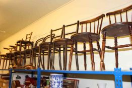 Collection of eight Bentwood chairs including two elbow and childs together with a pair of ibex