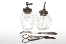 Two silver mounted atomisers,