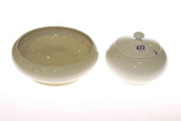 White Moorcroft bowl and sugar basin (2)