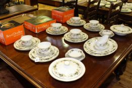 Over fifty pieces of Royal Doulton 'Larchmont' dinnerware including tureens, meat plates,
